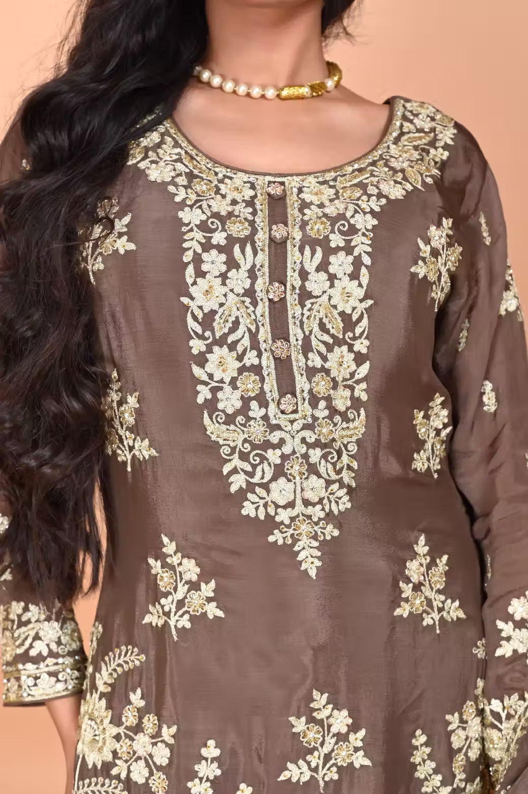 Mouse Straight Suit With Gharara